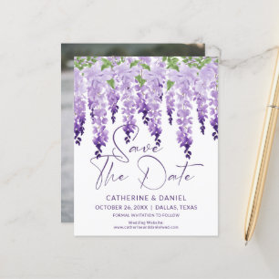 Papier Photo de mariage à l'aquarelle Wisteria Lilas