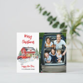 Papier Photo de Noël Aquarelle Rustique Barne Budget agri (Debout devant)