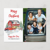 Papier Photo de Noël Aquarelle Rustique Barne Budget agri (Devant)