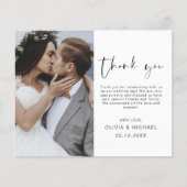 Papier Photo de remerciement de mariage à petit budget (Devant)