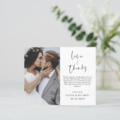 Papier Photo de remerciement de mariage économique (Debout devant)