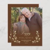 Papier Photo de script fantaisiste Noël marron bon marché (Devant / Derrière)