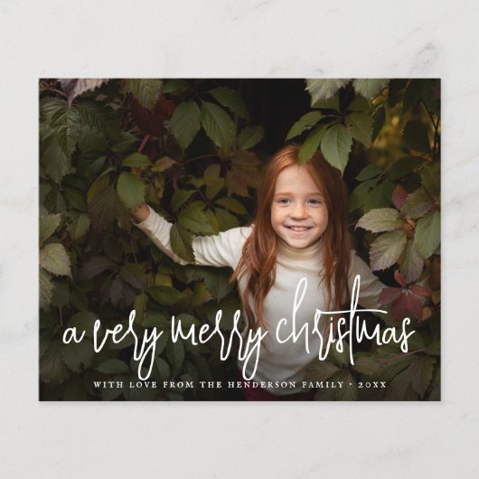 Papier Photo de vacances de Noël avec scénario et stars à (Devant)