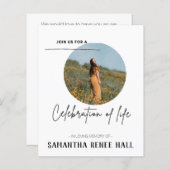 Papier Photo du budget Célébration de la vie Invitation (Devant / Derrière)