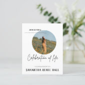 Papier Photo du budget Célébration de la vie Invitation (Debout devant)