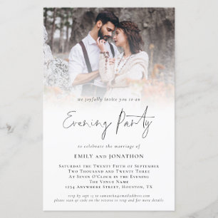 Papier Photo du budget Code QR Mariage Invitation de soir