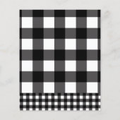 Papier Photo du Mariage blanc noir Enregistrer la date (Dos)