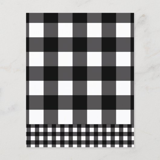 Papier Photo du Mariage blanc noir Enregistrer la date (Dos)