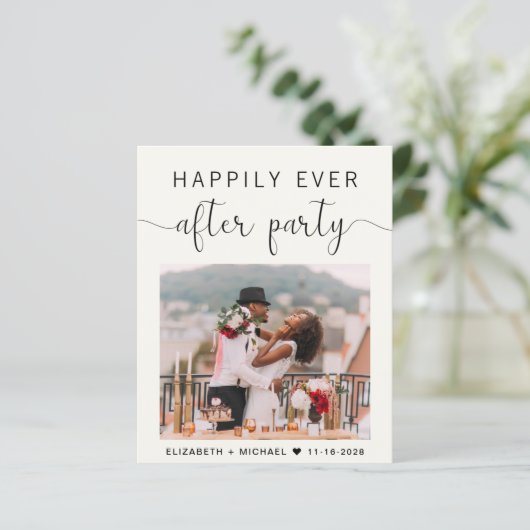 Papier Photo élégante QR Code Mariage Réception Invitatio (Debout devant)