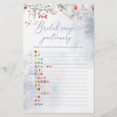 Papier Photo émotionnelle de la douche nuptiale bleu d'hi (Devant)