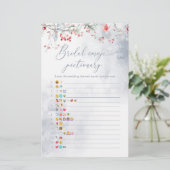 Papier Photo émotionnelle de la douche nuptiale bleu d'hi (Debout devant)