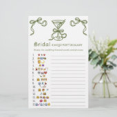 Papier Photo émotionnelle de la douche nuptiale Martini (Debout devant)