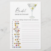 Papier Photo émotionnelle de la douche nuptiale Martini (Devant)