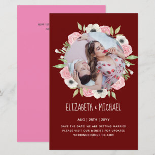 Papier PHOTO Engagement Invitations de parties Annonces