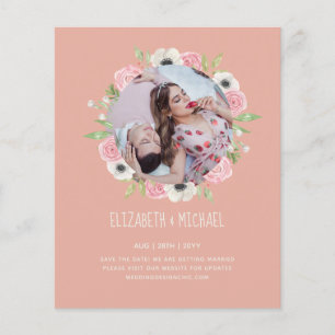 Papier PHOTO Engagement Invitations de parties Annonces