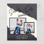 Papier PHOTO Enregistrer La Date - Script manuscrit Moder (Devant)