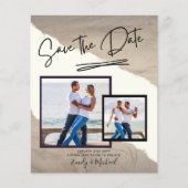 Papier PHOTO Enregistrer La Date - Script manuscrit Moder (Devant)