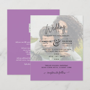 Papier PHOTO FAIRE-PART DE MARIAGE Budget superposition T