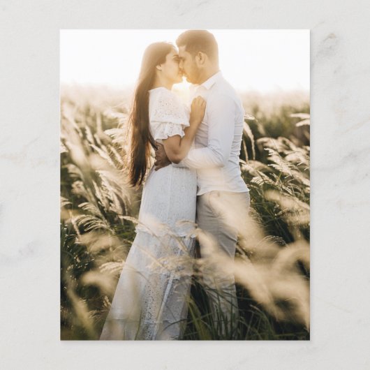 Papier Photo Faire-part de mariage JUNIPER GREEN Modern (Dos)