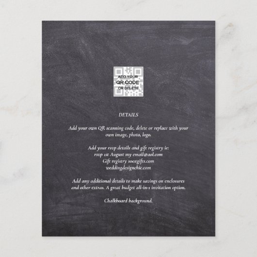 Papier PHOTO FAIRE-PART DE MARIAGE superposition Texte bu (Dos)