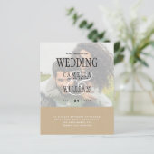 Papier PHOTO FAIRE-PART DE MARIAGE superposition Texte bu (Debout devant)