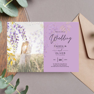 Papier PHOTO FAIRE-PART DE MARIAGE Wisteria BUDGET Floral