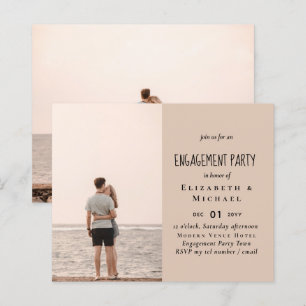 Papier PHOTO FIANÇAILLES INVITATION Budget FAIRE-PART