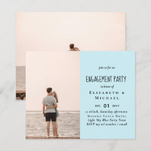 Papier PHOTO FIANÇAILLES INVITATION Budget FAIRE-PART