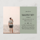 Papier PHOTO FIANÇAILLES INVITATION Budget FAIRE-PART (Devant)