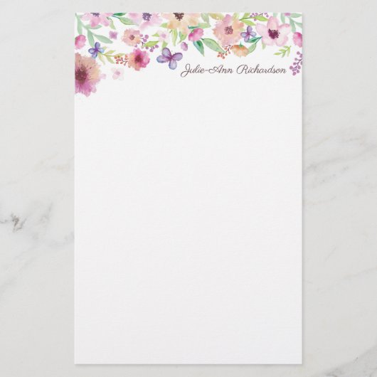 Papier photo floral personnalisé (Devant)