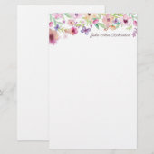 Papier photo floral personnalisé (Devant / Derrière)