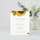 Papier Photo florale rustique BUDGET enregistrer la date  (Debout devant)