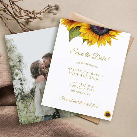 Papier Photo florale rustique BUDGET enregistrer la date 