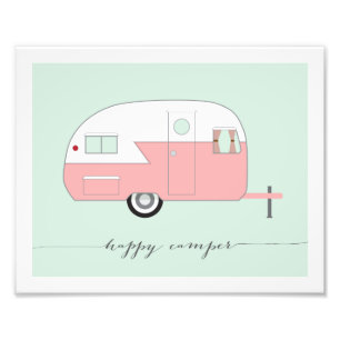 Papier photo Happy Camper - rose