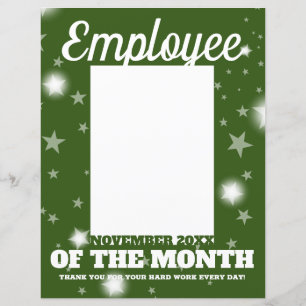 Papier photo insérer employé du mois en-tête NOV
