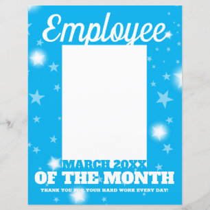 Papier photo insert employé du mois en-tête de lettre MAR