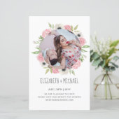 Papier Photo La Moins Chère Changer La Date Floral Wreath (Debout devant)