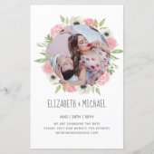 Papier Photo La Moins Chère Changer La Date Floral Wreath (Devant)