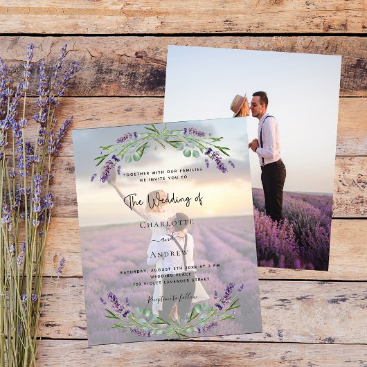 Papier Photo lavande violet floraux budget mariage