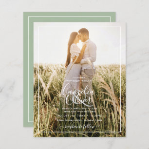 Papier PHOTO Mariage BUDGET OVERLAY Sage Monochrome