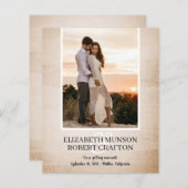 Papier Photo Mariage Enregistrer La Date (Devant / Derrière)