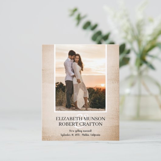 Papier Photo Mariage Enregistrer La Date (Debout devant)