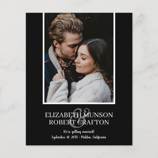 Papier Photo Mariage Enregistrer La Date (Devant)