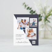 Papier PHOTO Mariage Inviter QR Code Enregistrer Date BLU (Debout devant)