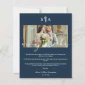 Papier Photo Mariage pas cher Initiales botaniques Merci  (Devant)