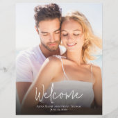 Papier Photo mariage Simple Moderne Calligraphie Minimali (Devant)