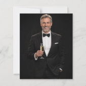 Papier Photo milestone birthday gold invitation (Dos)