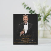 Papier Photo milestone birthday gold invitation (Debout devant)