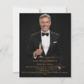 Papier Photo milestone birthday gold invitation (Devant)