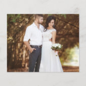 Papier Photo minimal moderne noir chic Enregistrer la dat (Dos)